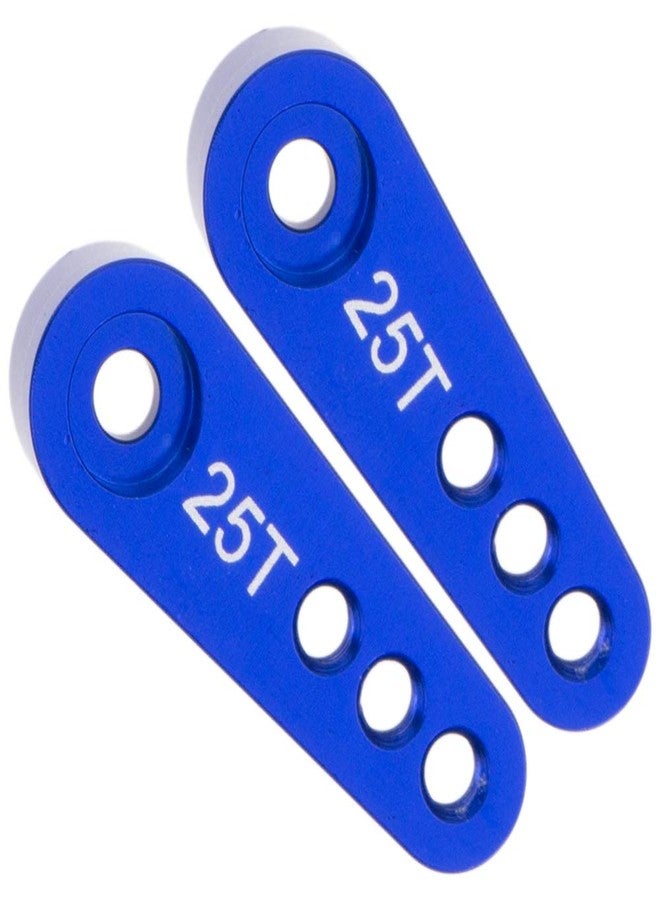 COJOYS Aluminum 28.5mm 25T Teeth Tooth Steering Half Servo Arm Horn 2-Pack for 1/10 Rc Hobby Model Car/Boat Futaba Traxxas Slash, Cojoys (Dark Blue) - Image 2